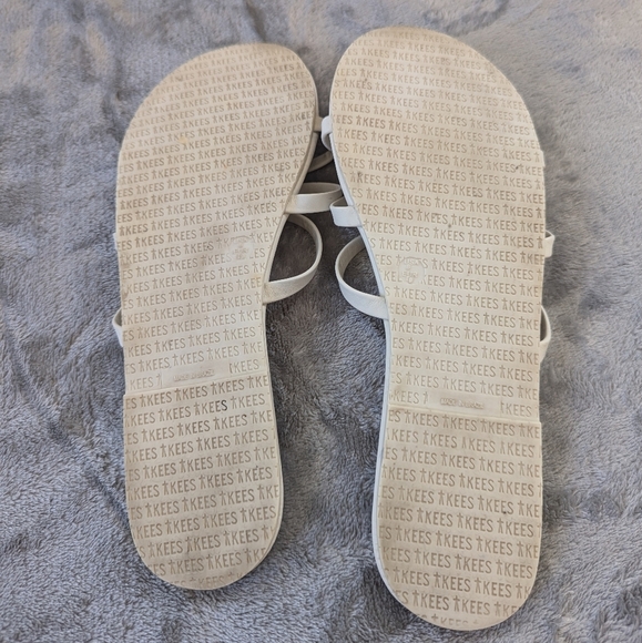 Tkees Leather 3 Strap Minimalist Flat Slide Sandals - Picture 10 of 12